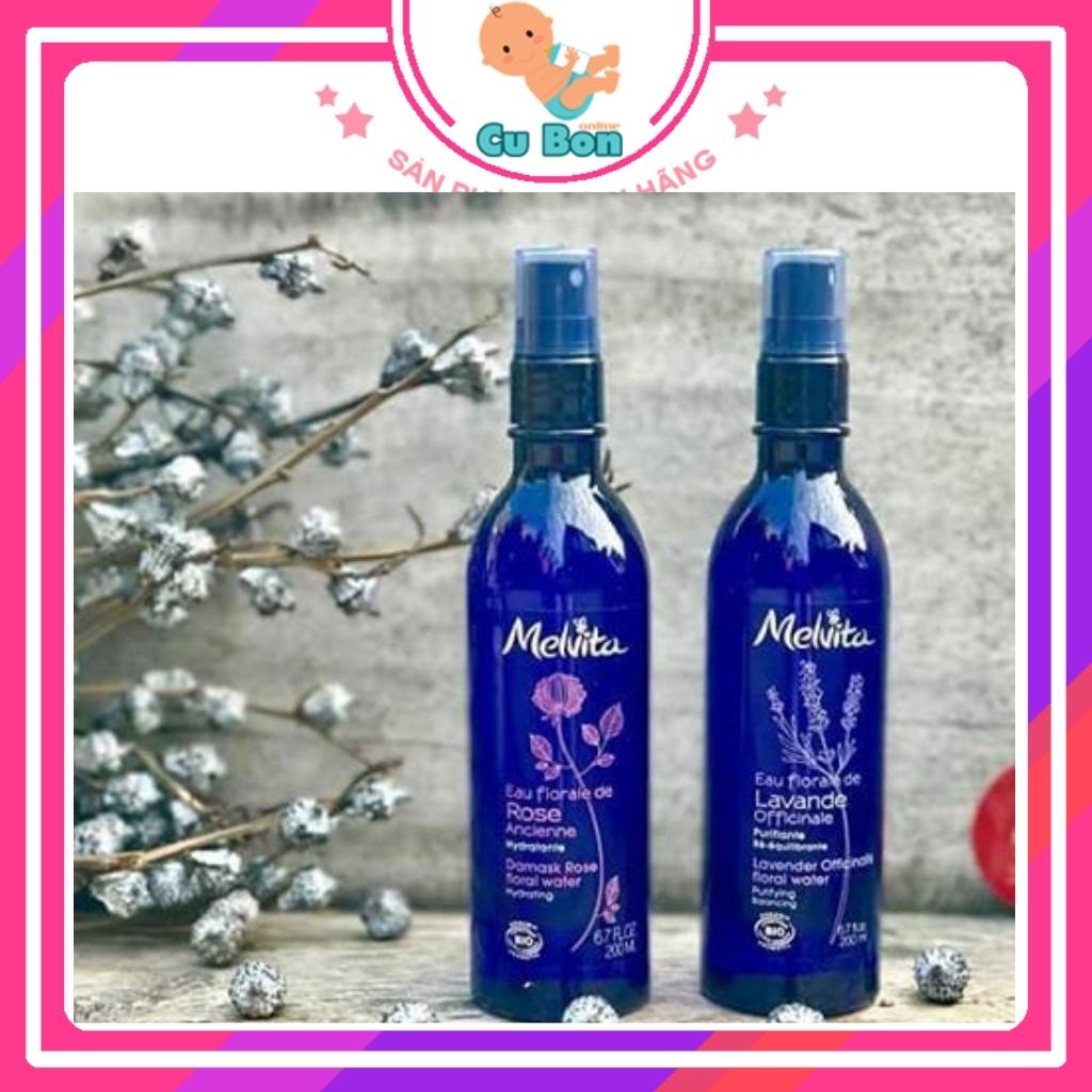 Nước Hoa Hồng Melvita Eau Florale 200ml pháp giúp khàng khuẩn dưỡng ẩm chống lại tình trạng mất nước săn chắc da