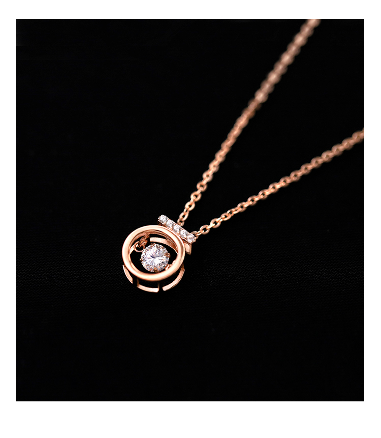 Korean style simple design heart pendant necklace