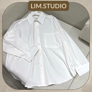 Áo sơ mi trắng basic đơn giản 1 túi | lim.studio