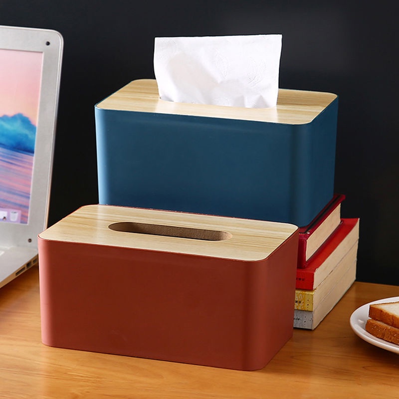 Hộp Đựng Giấy Ăn Mặt Gỗ Tre Cao Cấp Nhiều Màu Sang Trọng