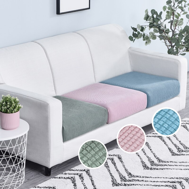 Vỏ bọc ghế sofa bằng vải nỉ co giãn màu trơn tháo rời được có thể giặt được