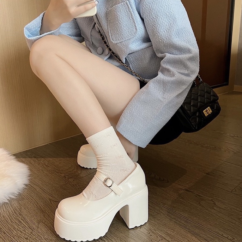 GIÀY BÚP BÊ A42 MŨI TRÒN ĐẾ CAO 10CM