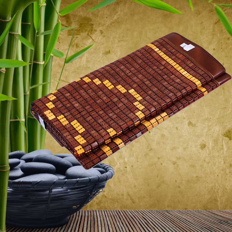 Chiếu trúc 1m8x2m màu nâu đen có viền, chiếu tre Việt Nam, thương hiệu chiếu Lan Lan