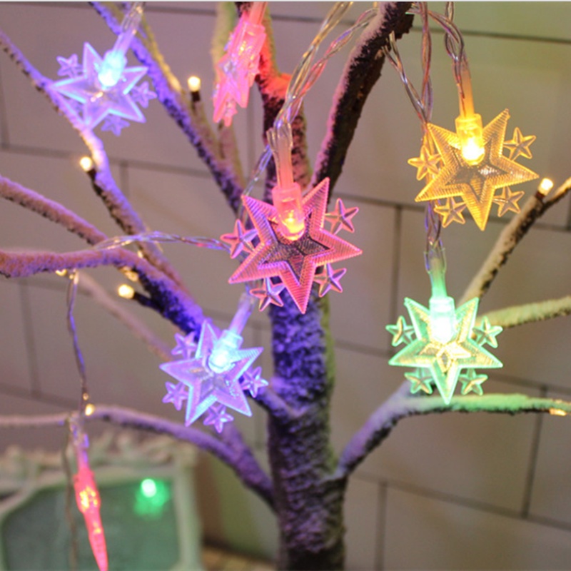 Dây đèn LED trang trí hình mặt trăng và ngôi sao 1.5/3m