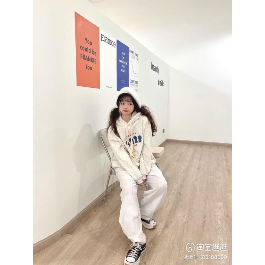 Hoodie Nam Nữ Mũ 2 Lớp Số 1928 Dáng Rộng Unisex Tay Bồng Uzzlang Hàn Quốc
