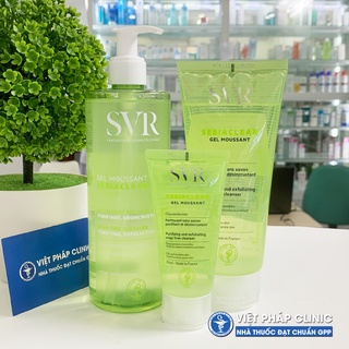 Gel rửa mặt SVR Sebiaclear Gel Moussant, không chứa xà phòng và loại bỏ tế bào chết
