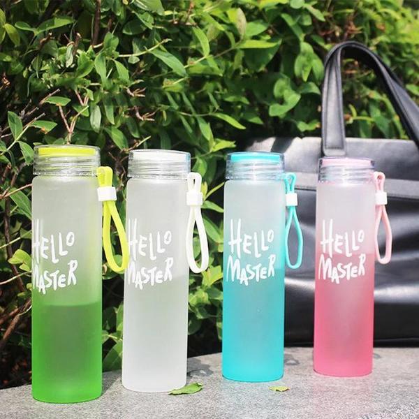 Bình Nước Thuỷ Tinh Nhiều Màu BNBG Hello Master Water Bottle 420ml