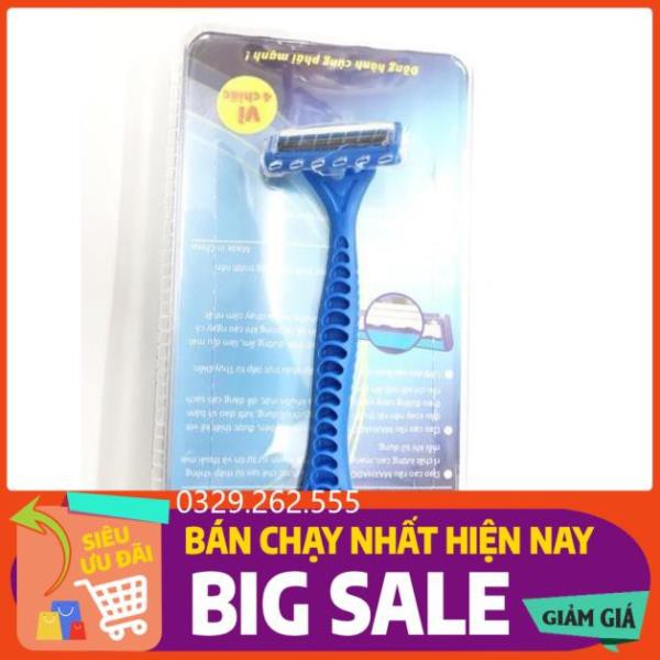 (FreeShip) Sale Bộ cạo râu 3 lưỡi cán liền cạo cực êm