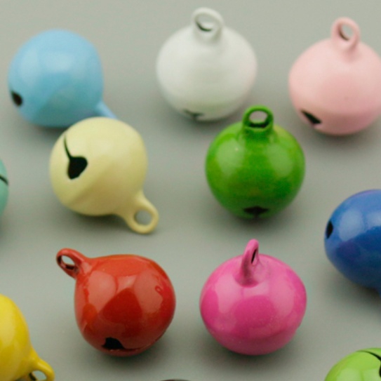 Bộ 10 Chuông Kim Loại Nhiều Màu Sắc Dùng Làm Trang Sức