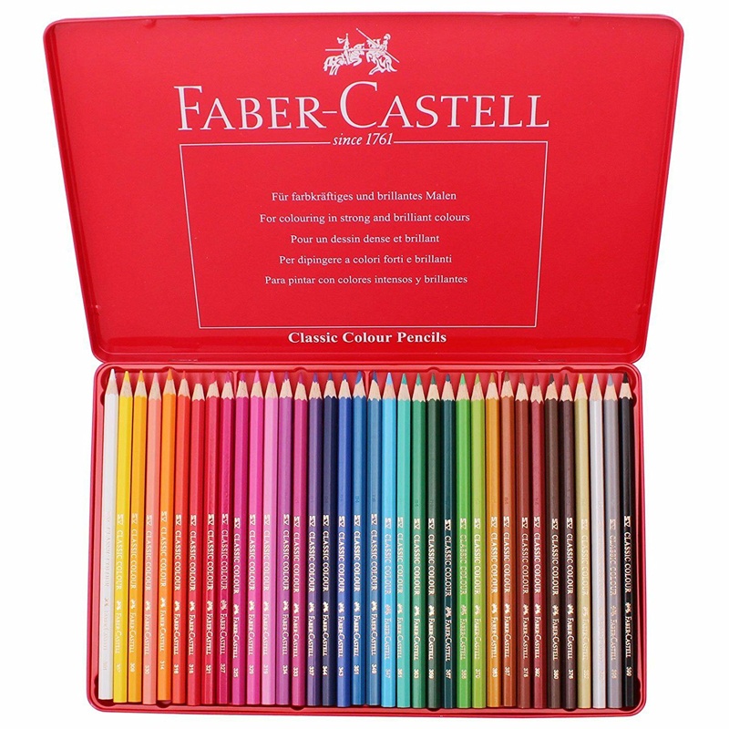 Faber-Castell-Chì Màu Rl Classic-36 Màu Dài (Hộp Thiếc)