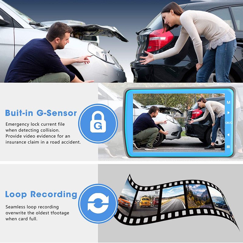 Máy Ghi Hình Hành Trình Xe Hơi 3.6 Inch 1080p Hd | BigBuy360 - bigbuy360.vn