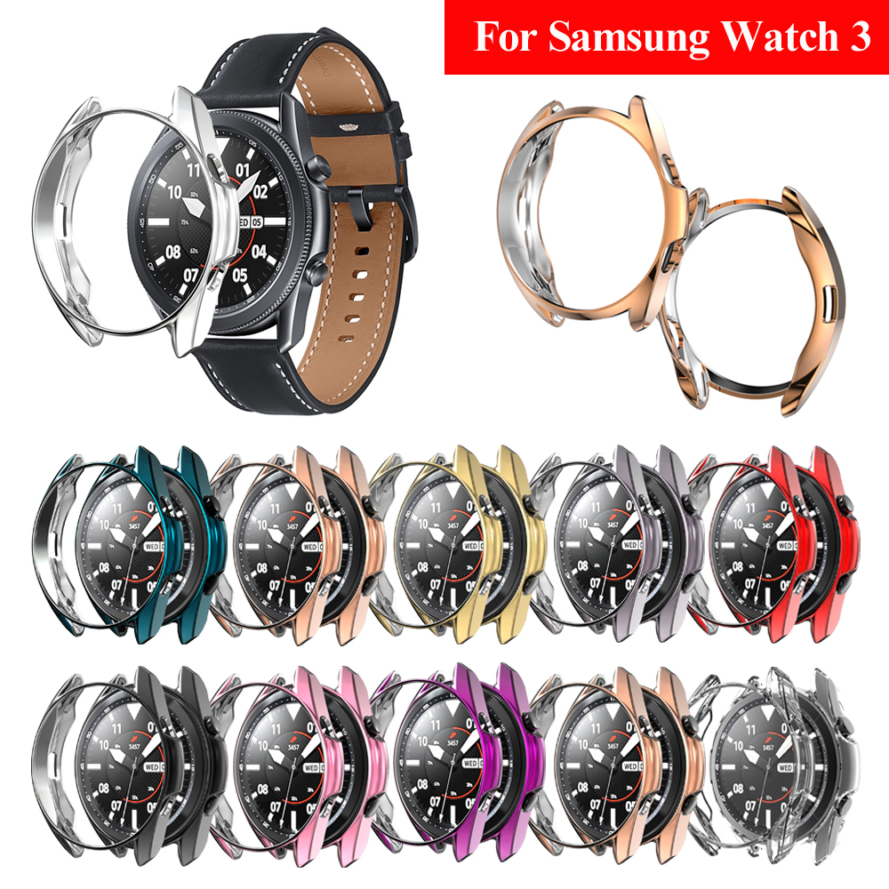 Ốp Tpu Mềm Mạ Điện Bảo Vệ Mặt Đồng Hồ Thông Minh Samsung Galaxy Watch 3 41mm 45mm