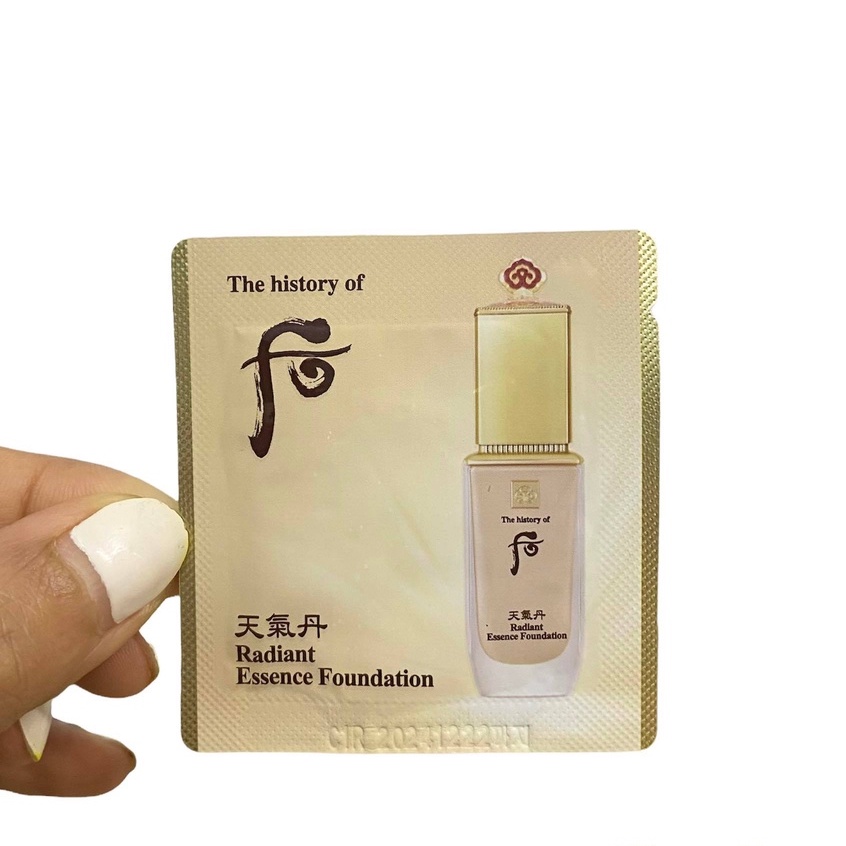 Gói sample kem lót trang điểm tái sinh Whoo Double Radiant Base giúp nâng tone sáng hồng