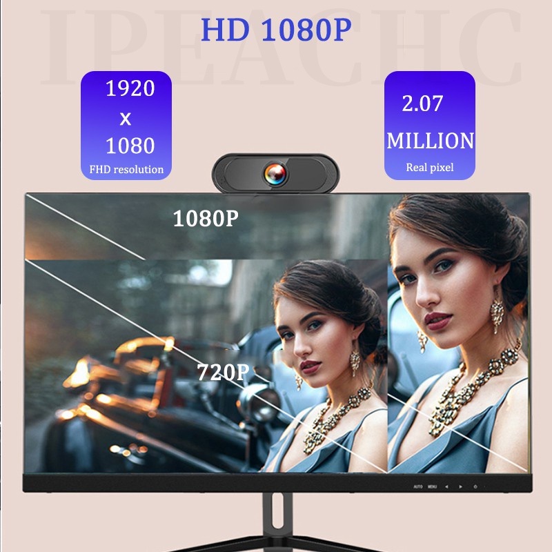 Webcam máy tính có mic full hd 1080p full box siêu nét dùng cho pc laptop- Webcam chuyên dụng để học zoom, quay webcam