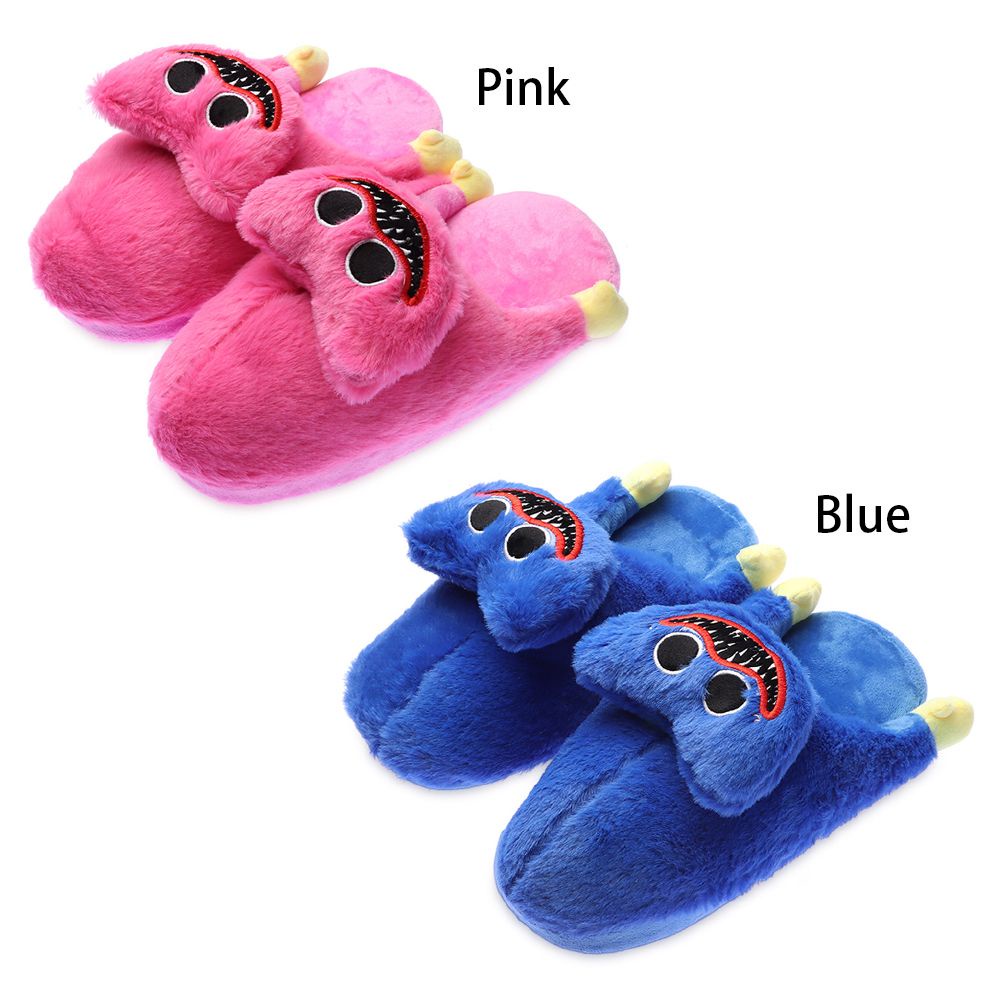 Dép bông mềm mại thoải mái tùy chọn màu sắc kiểu Huggy Wuggy giữ ấm mùa đông cho nữ