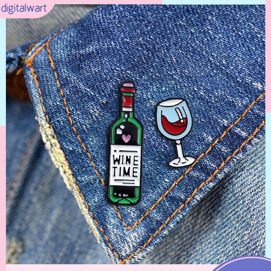 Huy hiệu cài áo trang trí hình chai rượu độc đáo