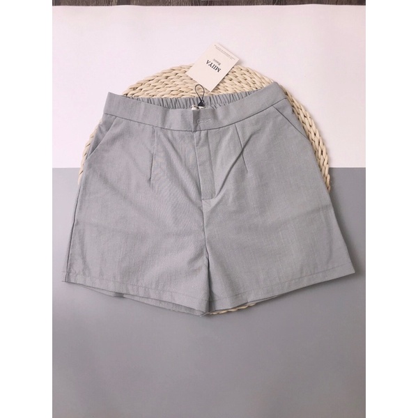 Quần Đùi Nữ Minchi Chất Đũi Cạp Cao Lưng Chun Freesize Không Nhăn Siêu Mát