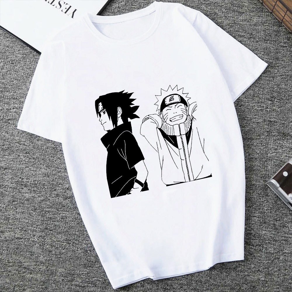 Áo thun nam Naruto hình Sasuke Akatsuki, style vintage anime