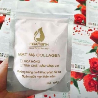 Bột mặt nạ collagen tươi hoa hồng 100gr