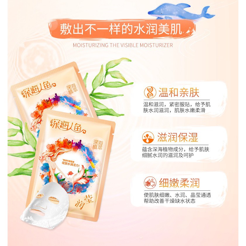 N10 Mặt nạ giấy, Mặt nạ nàng tiên cá Nội Địa dưỡng ẩm làm sạch sâu | Thế Giới Skin Care