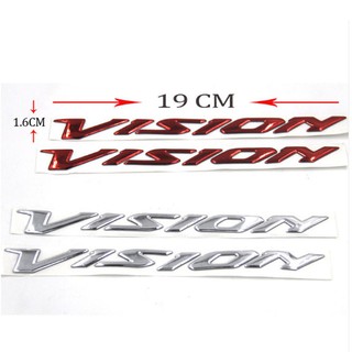 Tem logo nổi Vision dán trang trí xe sm
