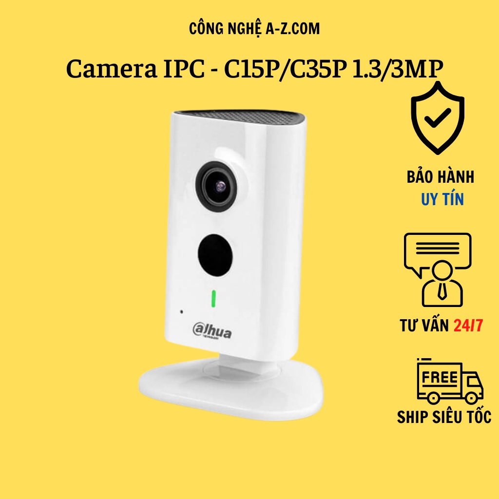 Camera IP Dahua C15P/C35P 1.3MP/3.0MP lắp đặt trong nhà, góc rộng