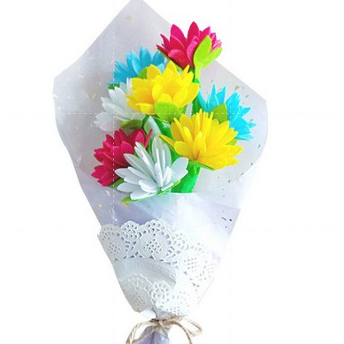 Đồ Chơi Thủ Công Sáng Tạo Tự Làm Bó Hoa Vải Handmade Cho Bé