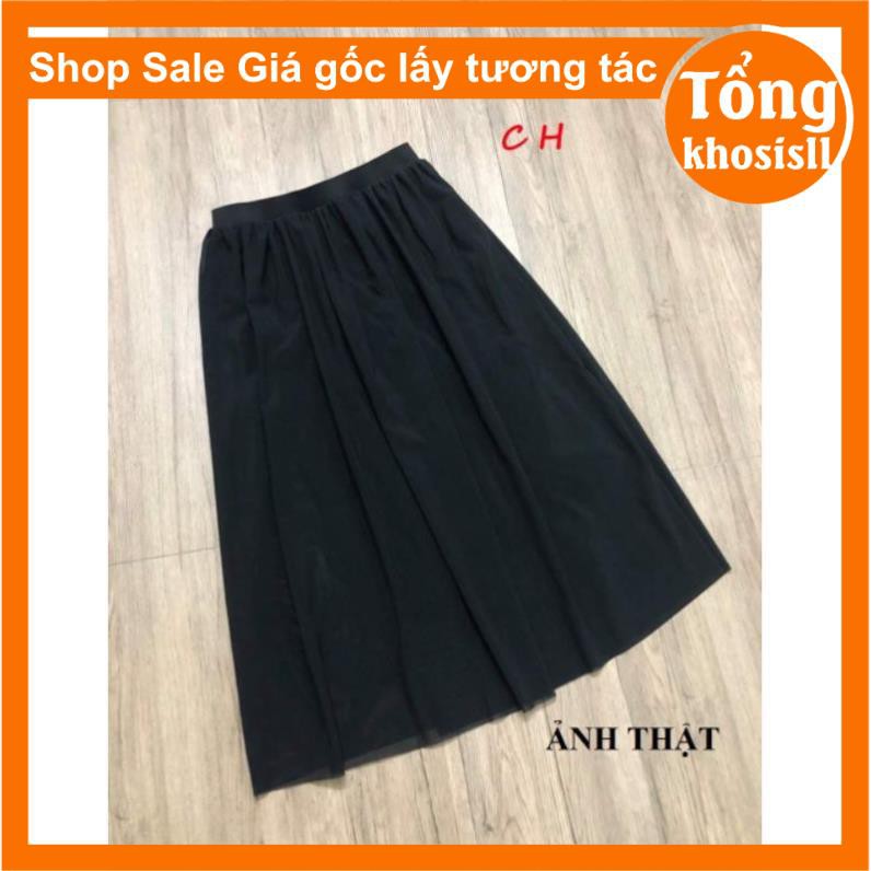 [Xả Kho] Chân váy tutu màu đen basic có lót trong freesize chuẩn Hàn giá siêu rẻ dễ phối đồ kèm ảnh thật