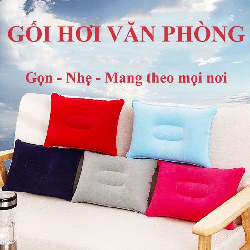 Gối hơi du lịch hình chữ nhật size L