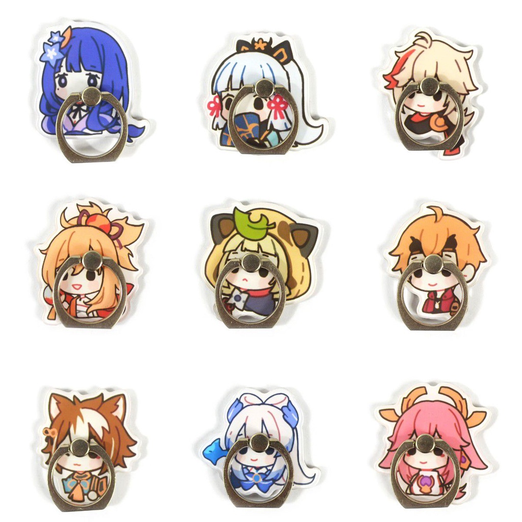 Vòng Nhẫn Gắn Điện Thoại Bằng Acrylic Hình Nhân Vật Game Genshin Impact