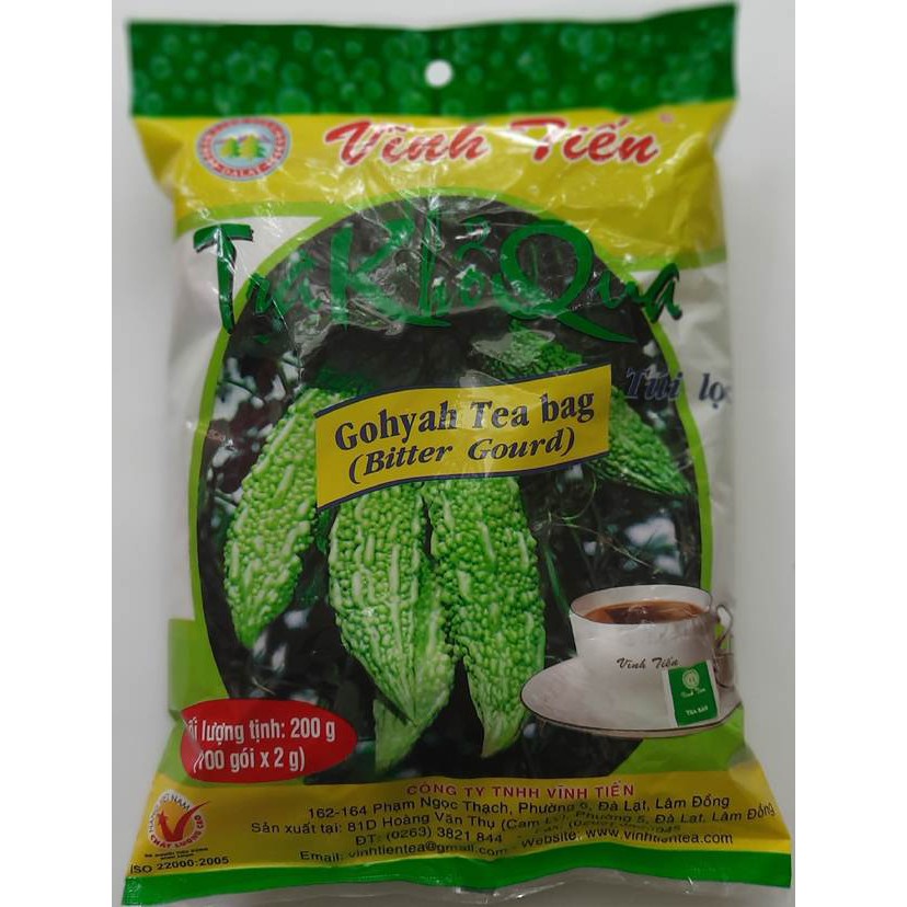 TRÀ KHỔ QUA -Vĩnh Tiến 100 túi lọc/1 gói