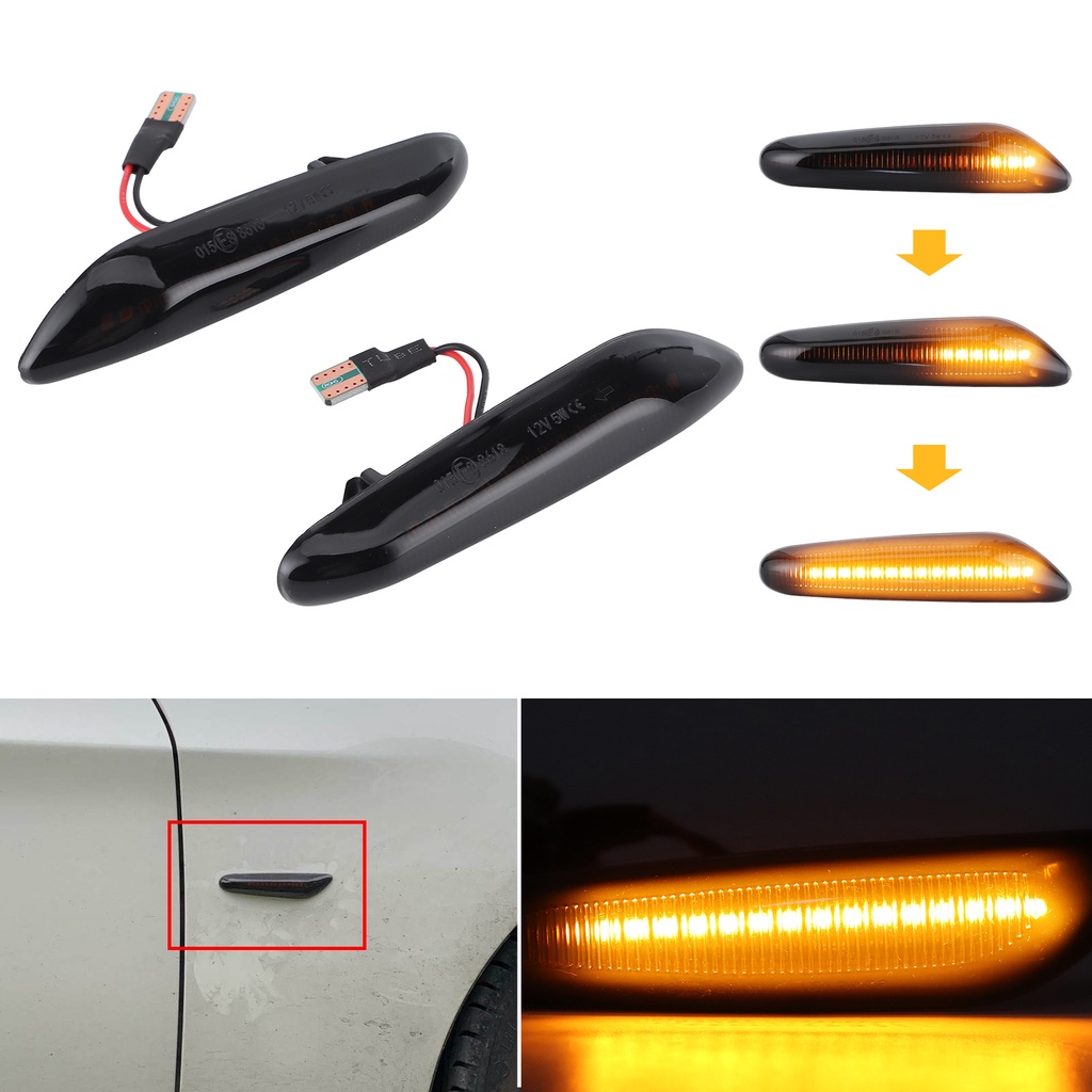 [Hàng Sẵn] Đèn LED tín hiệu xi nhan bên hông xe hơi màu hổ phách cho BMW E60 E61 E90 E91 E81 E82 E88 E46 X3 X1【Southdakota051】