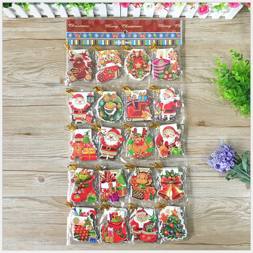NGUYÊN XÂU 160 CÁI - 240 CÁI THIỆP NOEL trang trí giáng sinh nhỏ nhắn treo cây thông rất đẹp và dễ thương