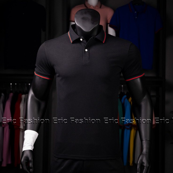 Áo polo nam nữ Eric Fashion, áo thun nam nữ cộc tay form rộng thể thao, áo phông cặp có cổ tay lỡ đẹp