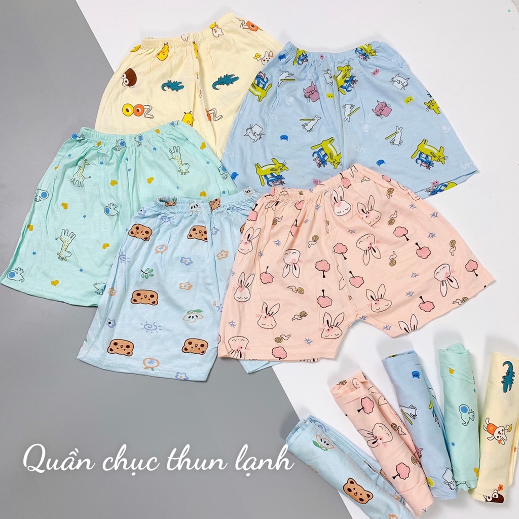 Quần đùi thun lạnh cho bé trai từ 6-15kg [LOẠI 1], quần chục cho bé trai, bé gái