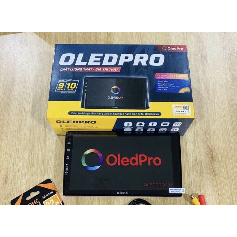 Màn Hình DVD Android Oled Pro A5 New Theo Xe Vios + Yaris 2014 - 2018, 10 inch kèm dưỡng và jack nguồn zin