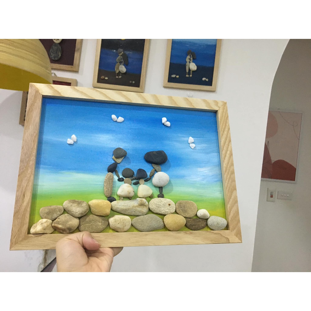 Tranh trang trí CHIGI ART decor bằng sỏi đẹp quà tặng ấn tượng nhiều chủ đề handmade