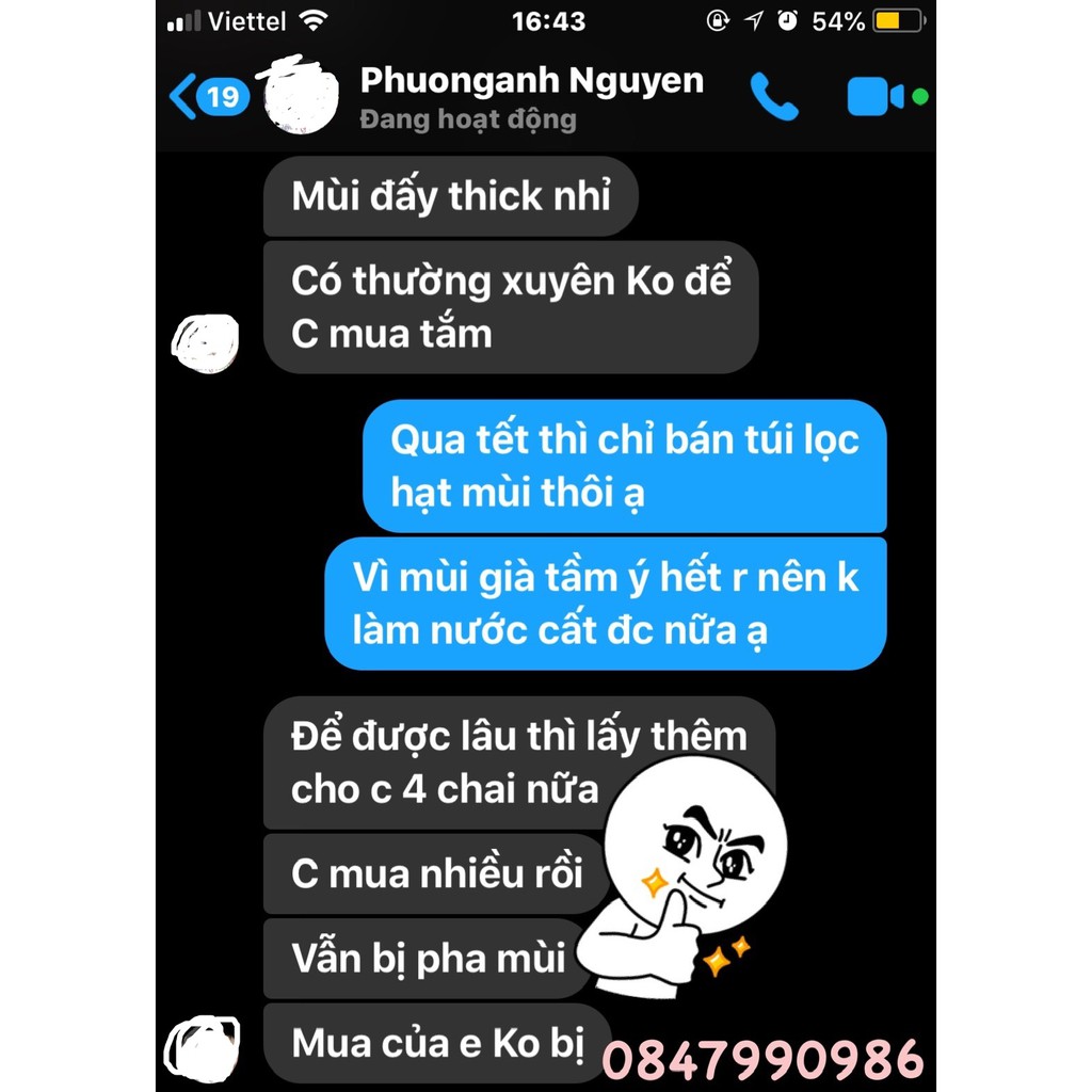 Nước cất cây mùi già