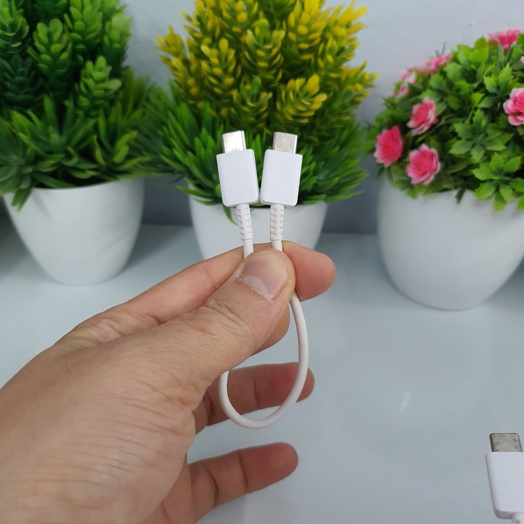Cáp Sạc Nhanh Type C - Type C Siêu Ngắn 20cm - 30cm Chính Hãng Samsung, Bảo Hành 12 Tháng