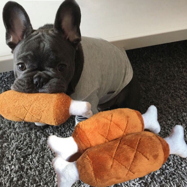 Đùi gà Nhồi Bông - ĐỒ CHƠI CHÓ MÈO THÚ CƯNG - Lida Pet Shop
