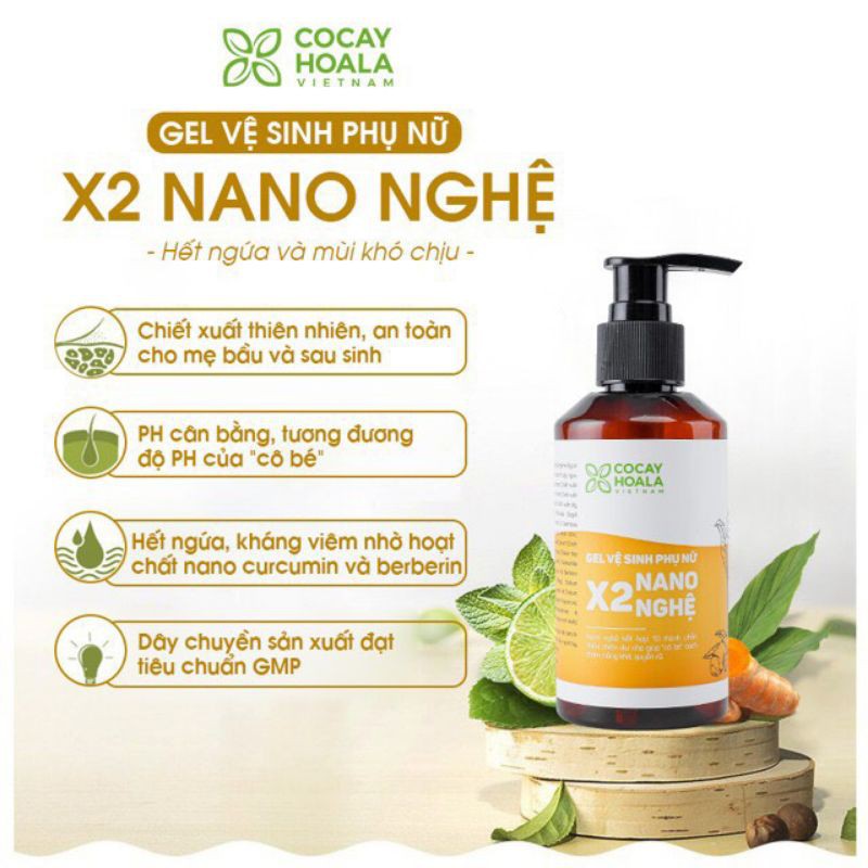 Gel vệ sinh phụ nữ X2 NANO Nghệ