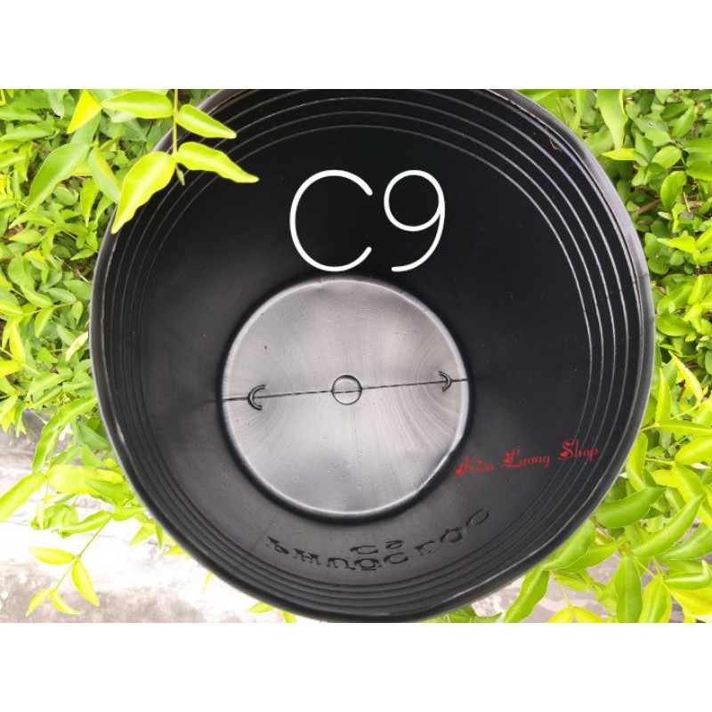 Chậu Nhựa Đen C9 Bít Lỗ