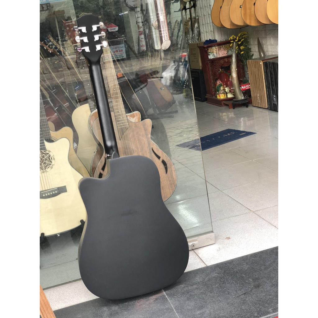 [Tặng kèm phụ kiện] Đàn guitar acoustic HT music giá rẻ sinh viên màu đen