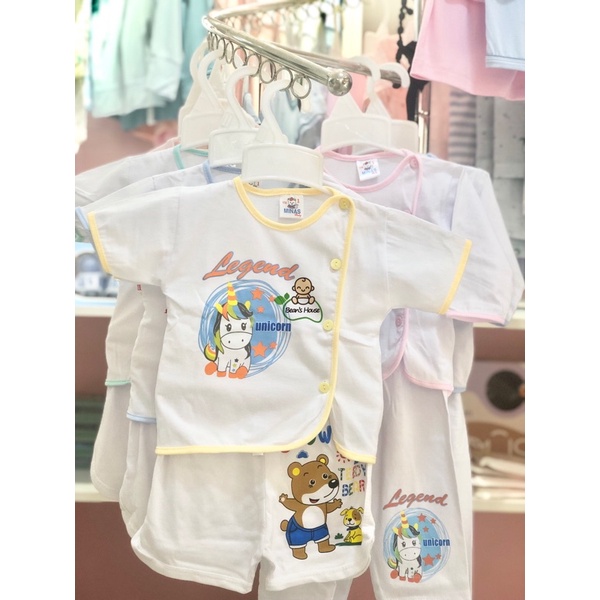 Áo bác sĩ sơ sinh Minas cho bé (3-5 kg) (nhiều hoạ tiết)