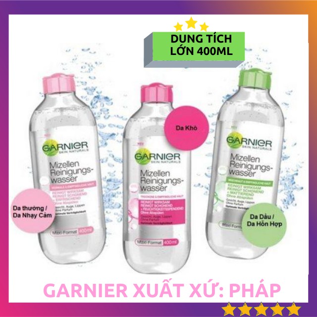 [XUẤT XỨ PHÁP] Nước Hoa Hồng Tẩy Trang Garnier Xuất Xứ Pháp Dung Tích Lớn 400ml