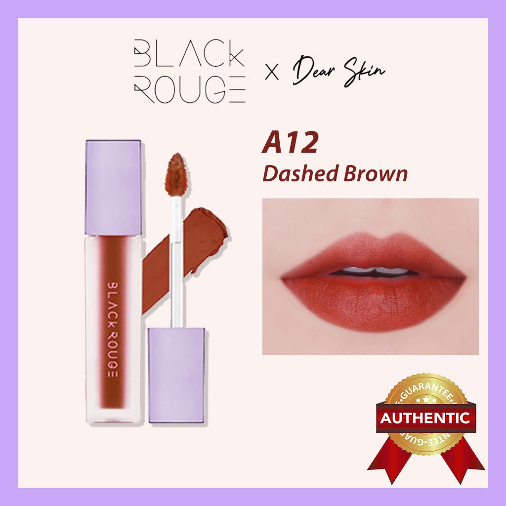 [Chính Hãng] Son Black Rouge A12 – Dashed Brown Nâu Đỏ Gạch Trầm - Ver 2 A12 Blackrouge A12 A 12 | BigBuy360 - bigbuy360.vn