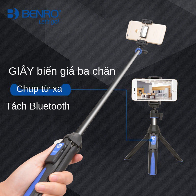 Gậy chụp ảnh tự sướng của điện thoại di động Benro mk10 Bluetooth điều khiển từ xa không dây Máy selfie đa năng giá b