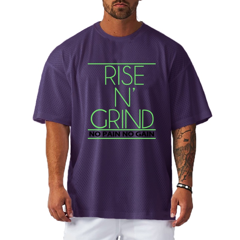 Áo Thun Tay Lỡ Dáng Rộng In Chữ Phong Cách Hip Hop Thời Trang Mùa Hè Nhanh Khô Cho Nam