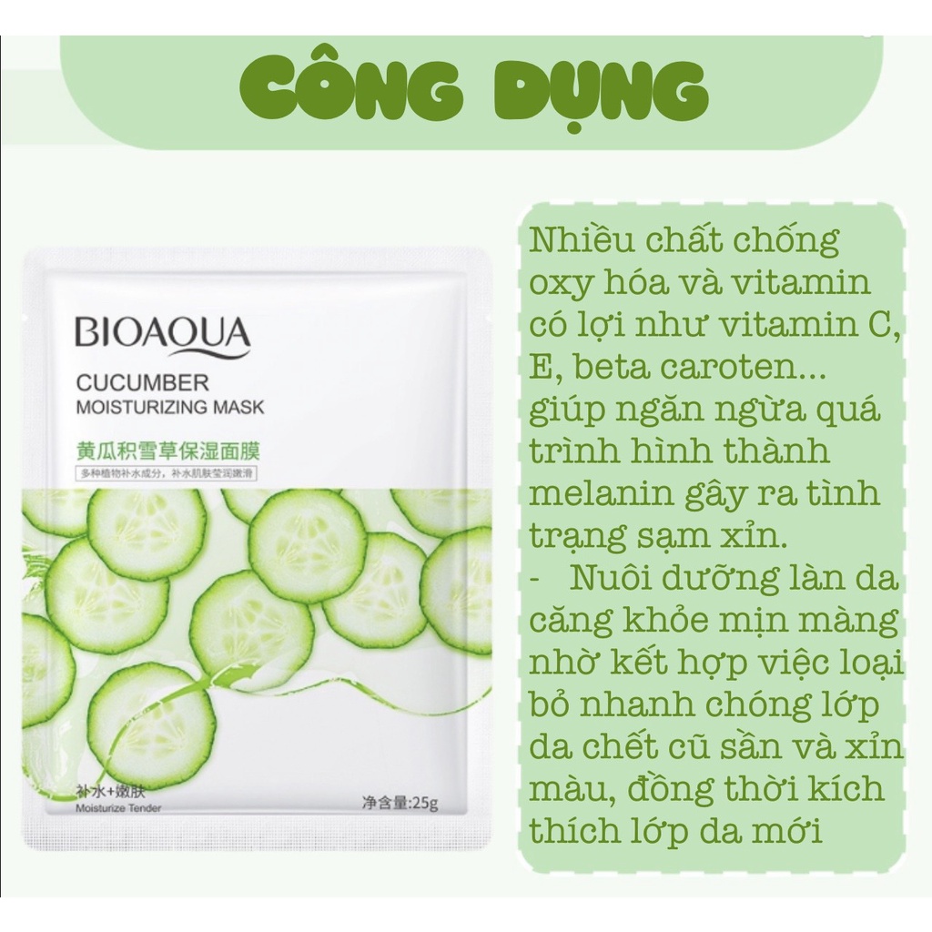 MẶT NẠ DƯA LEO CẤP ẨM LÀM SÁNG GIẢM MỤN PHÙ HỢP VỚI MỌI LOẠI DA zuzu