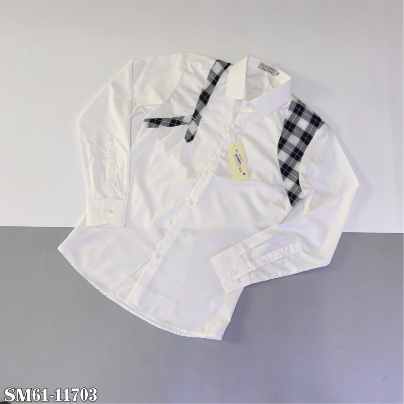 sơ mi thiết kế MCQ vạt đỏ ở vai l95 | BigBuy360 - bigbuy360.vn